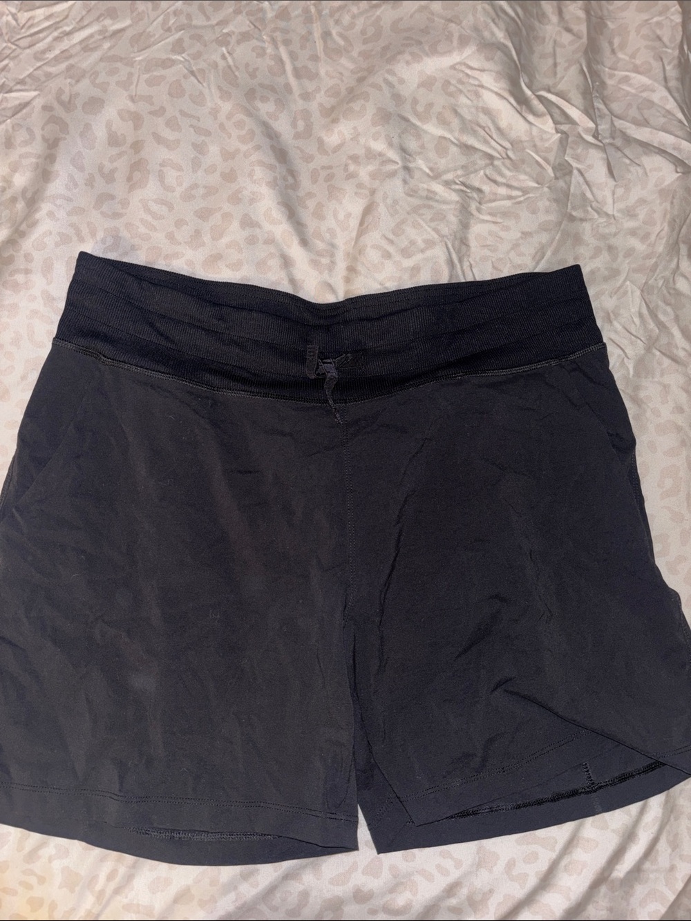 Tuff Athletics Black Women's Athletic Shorts with Wide Waistband